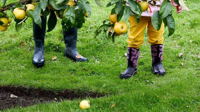 Children wearing wellies